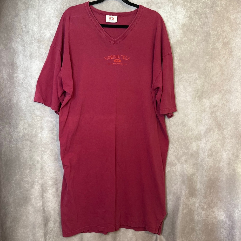 Vintage 90's Dodger‎ Virginia Tech VT Hokies Night Shirt/Beach Cover Up Women XL